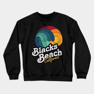 Blacks Beach California Surfing Surf Sunset Wave Crewneck Sweatshirt